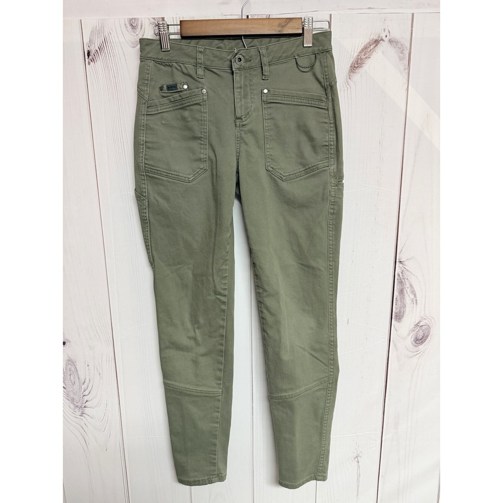 KÜHL Womens Kontour Skinny Pants 4 Olive Green Stretch Utility EUC